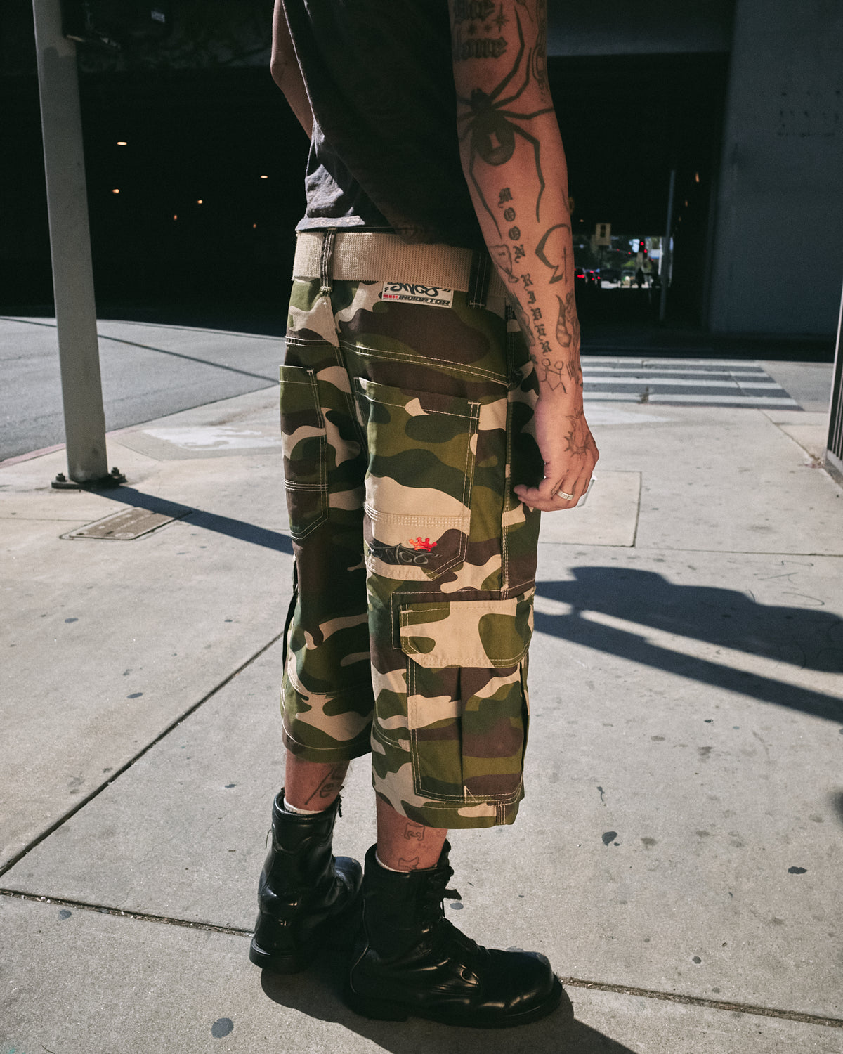 Indicator Cargo Shorts. 14.5” Inseam. Swamp Camo.