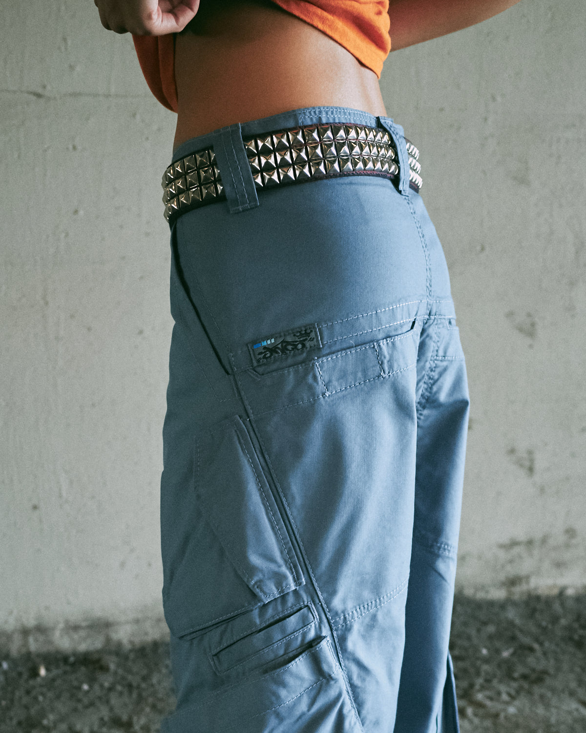 W Hummer Cargo Pants. 20". Blue.