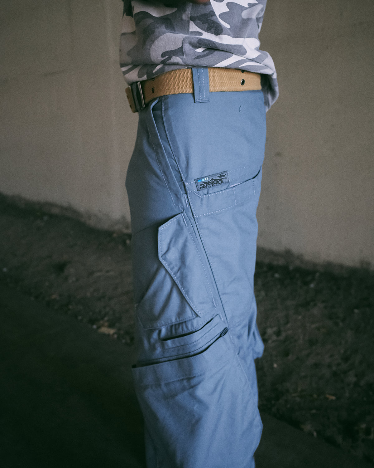 Hummer Cargo Pants. 20”. Blue.