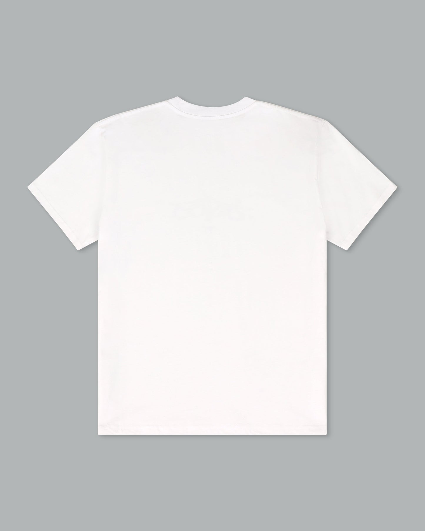 Reversed Crown Tee. White/ Twilight Blue.