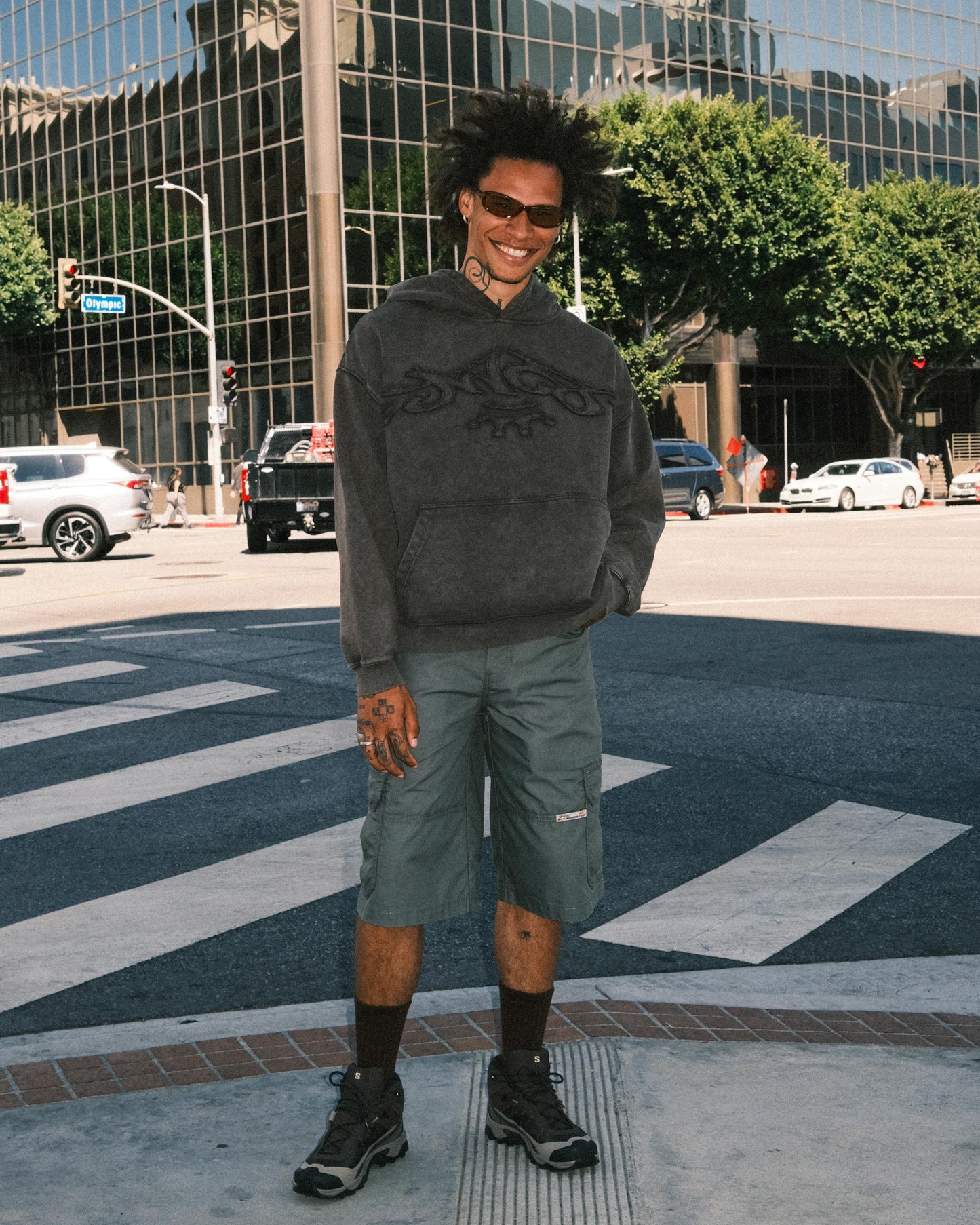 Indicator Cargo Shorts. 14.5” Inseam. Olive.