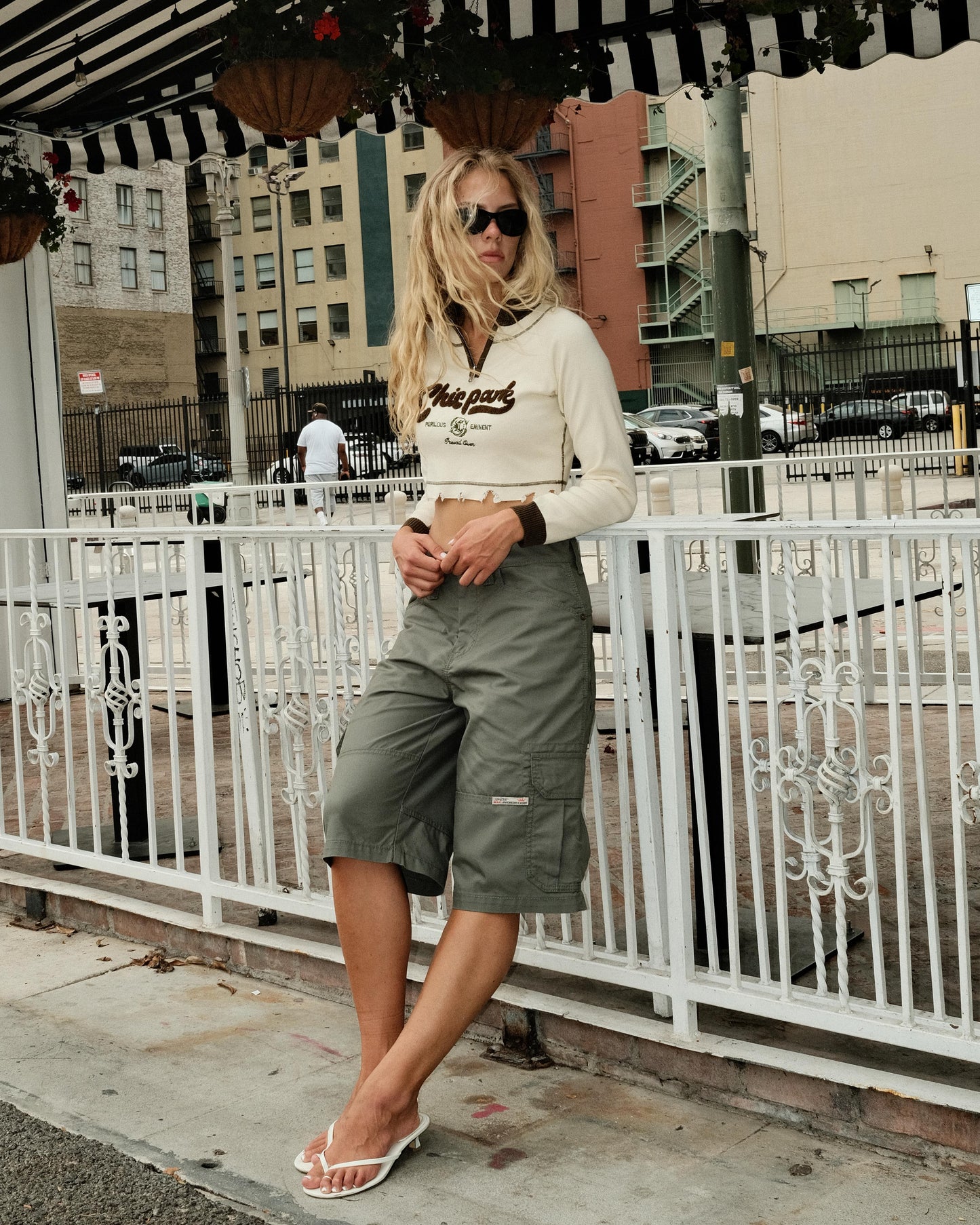 W Indicator Cargo Shorts. 14.5" Inseam. Olive.