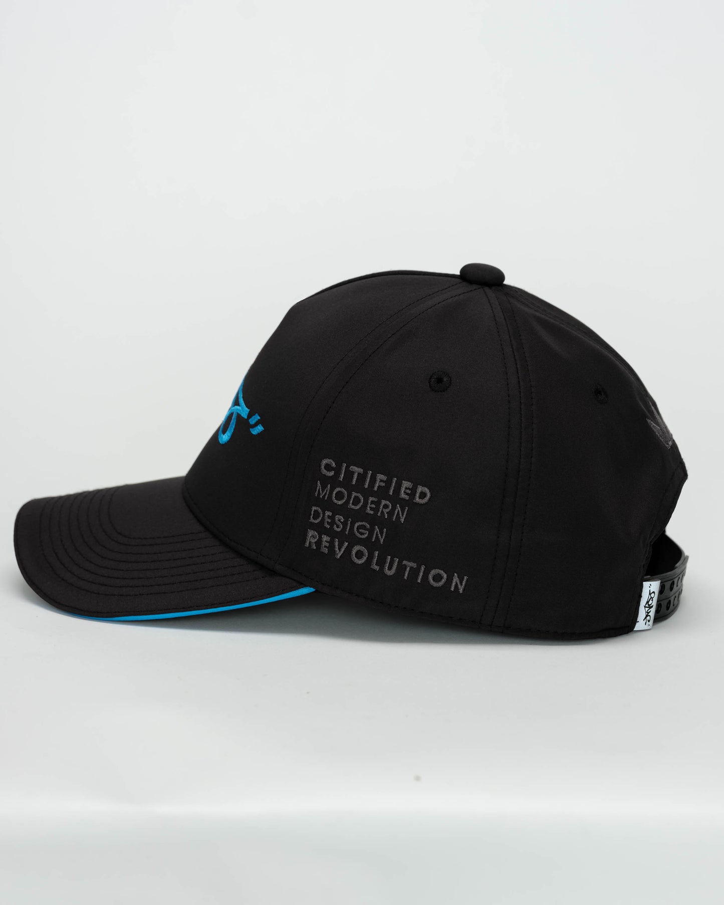 Graffiti Logo Hat. Cyan.
