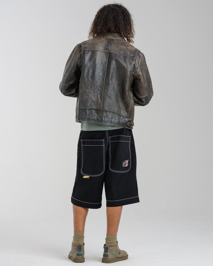 101 Twin Cannon Shorts. 14". Black/Silver J.
