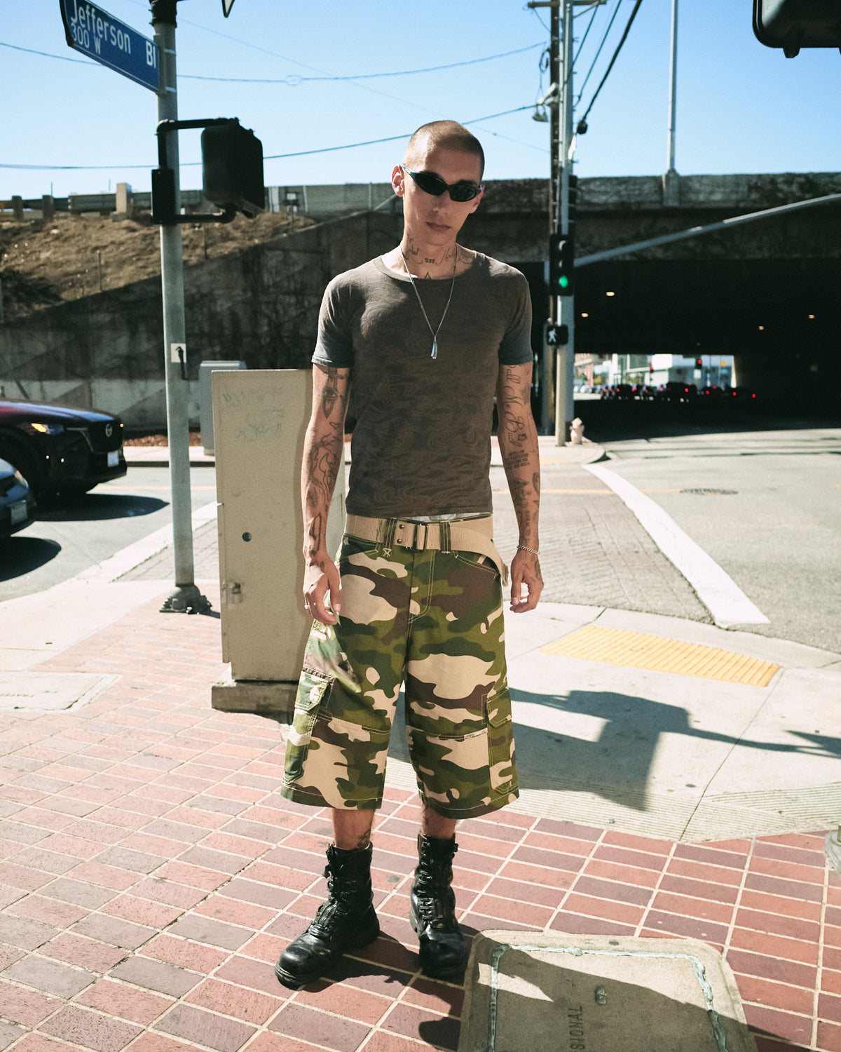 Indicator Cargo Shorts. 14.5” Inseam. Swamp Camo.