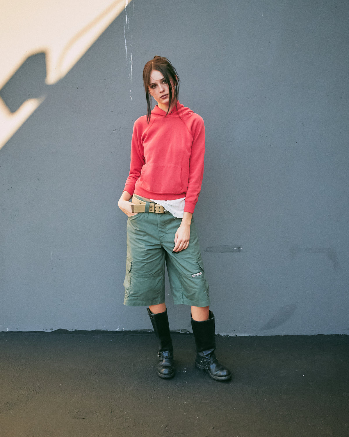 W Indicator Cargo Shorts. 14.5" Inseam. Olive.