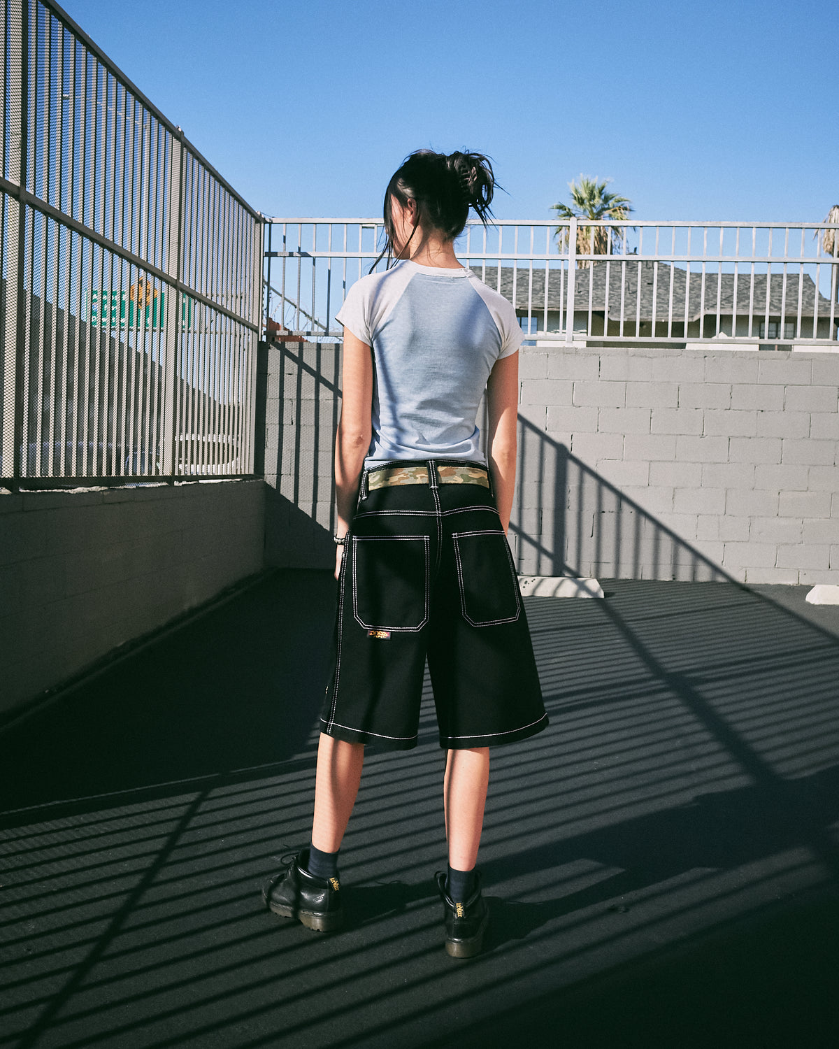 W179 Pipes Shorts. 14" Inseam. Jet Black.