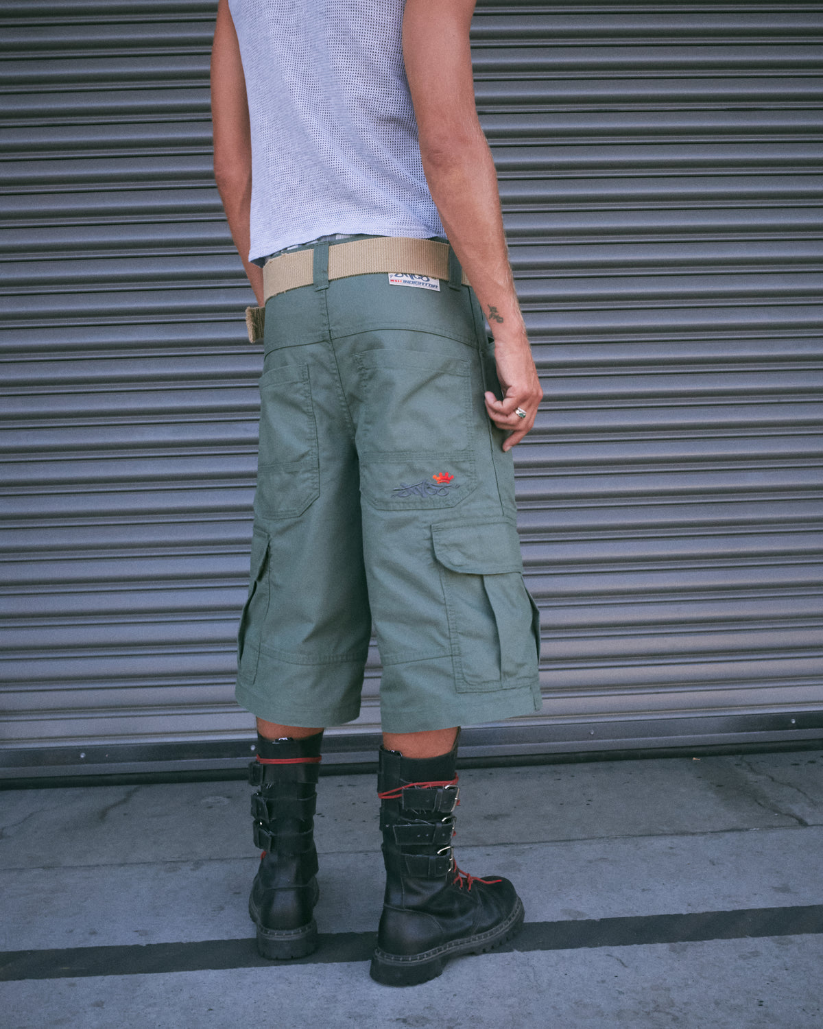 Indicator Cargo Shorts. 14.5” Inseam. Olive.