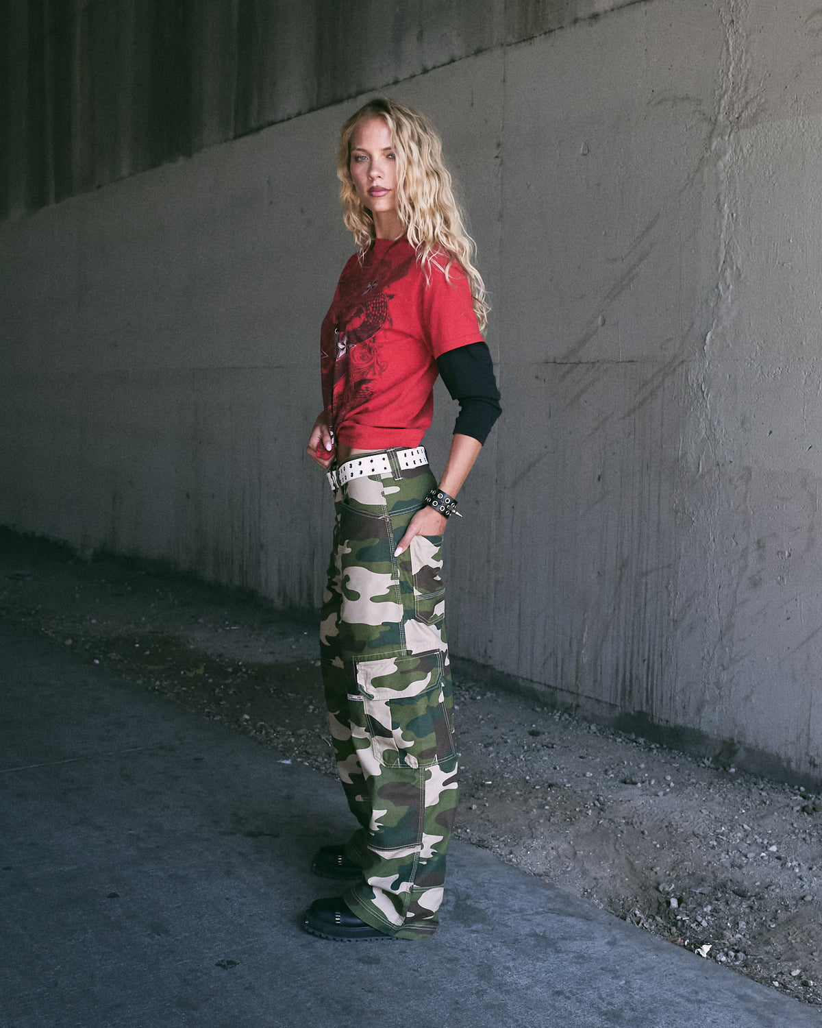W Indicator Cargo Pants. 22". Swamp Camo.