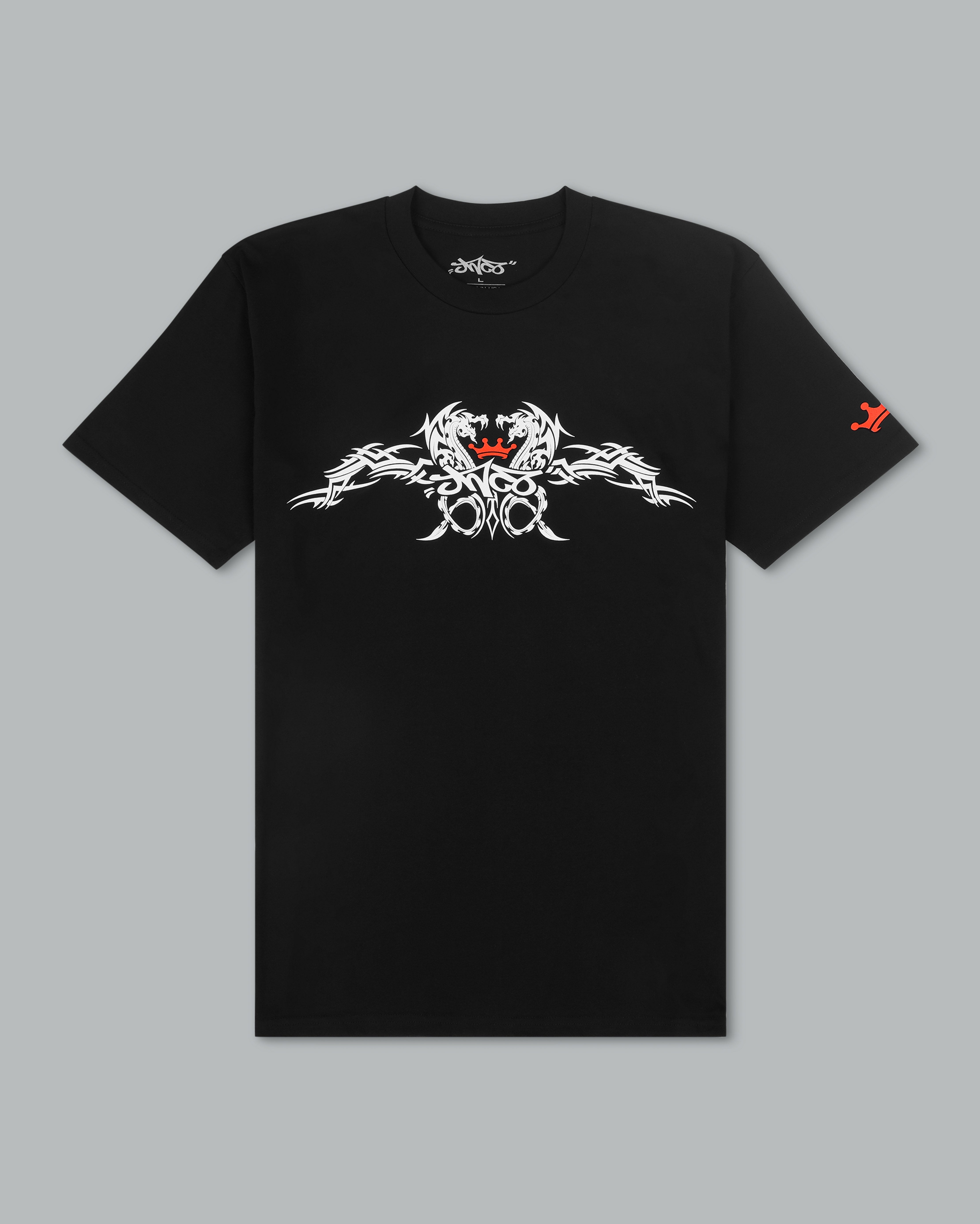 Tribal Dragon Tee. Black.