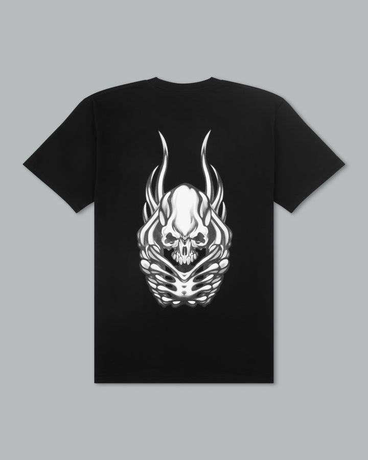 Alien Skull Tee. Black.