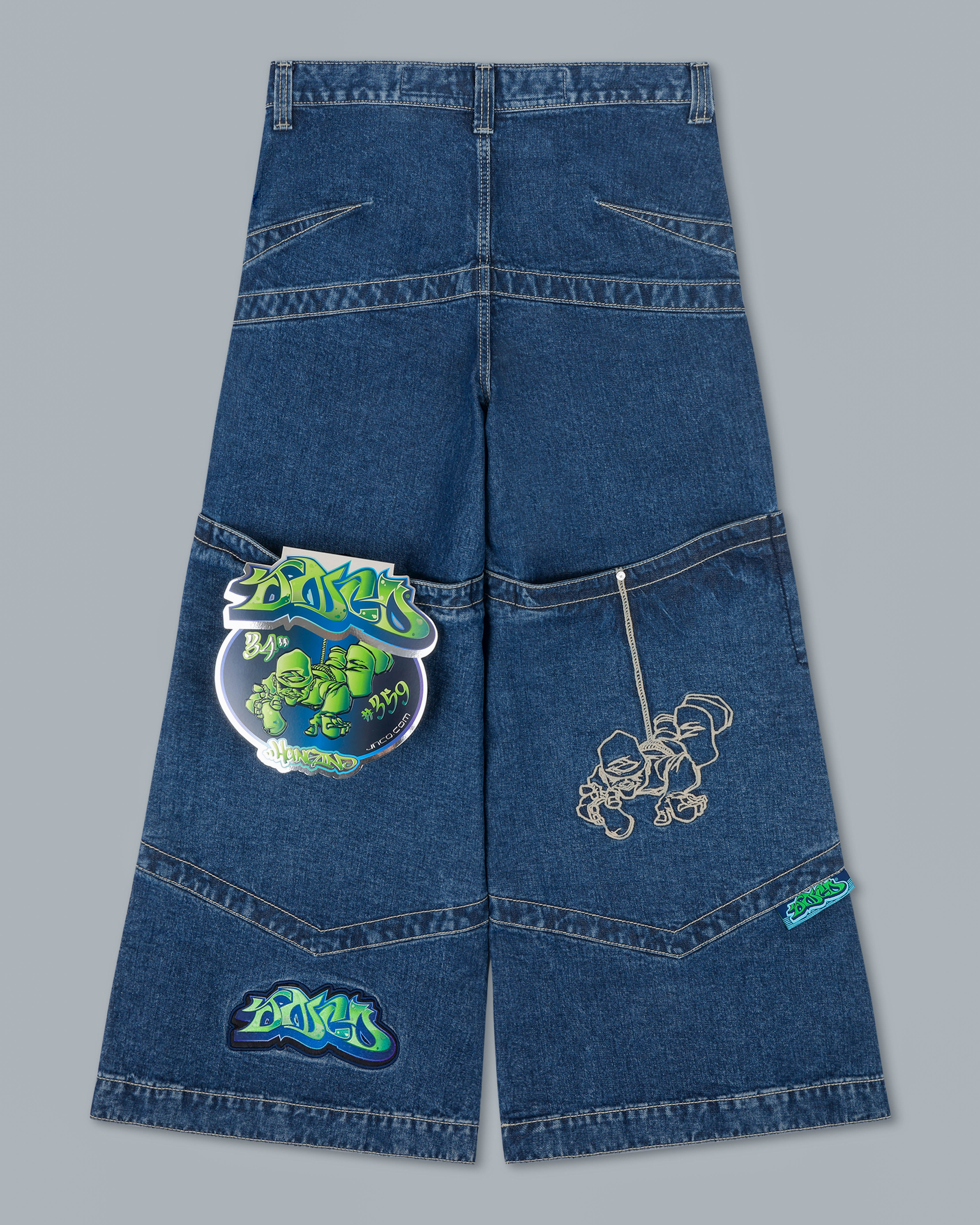 JNCO JEANS baggy jeans 34×30 JNCO Eagle Vintage Baggy Jeans - 34 x 30 – Ropa Chidx