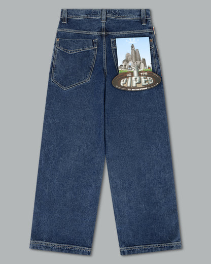 W1179 Easy Wide Pipes. 23". Dark Stone.