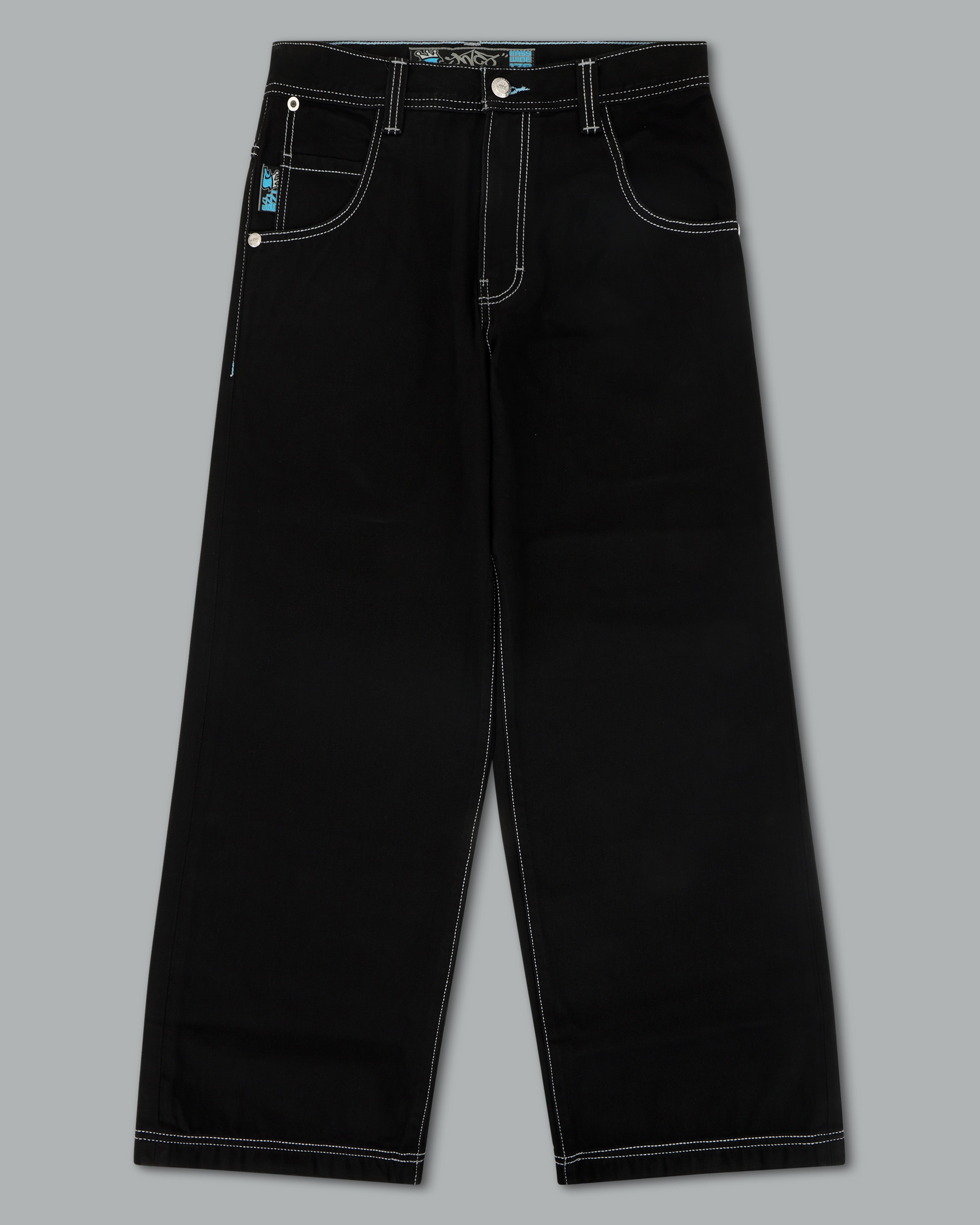jnco jeans ブラックワイドデニム　buggy denim black Wide Load Jeans. 30