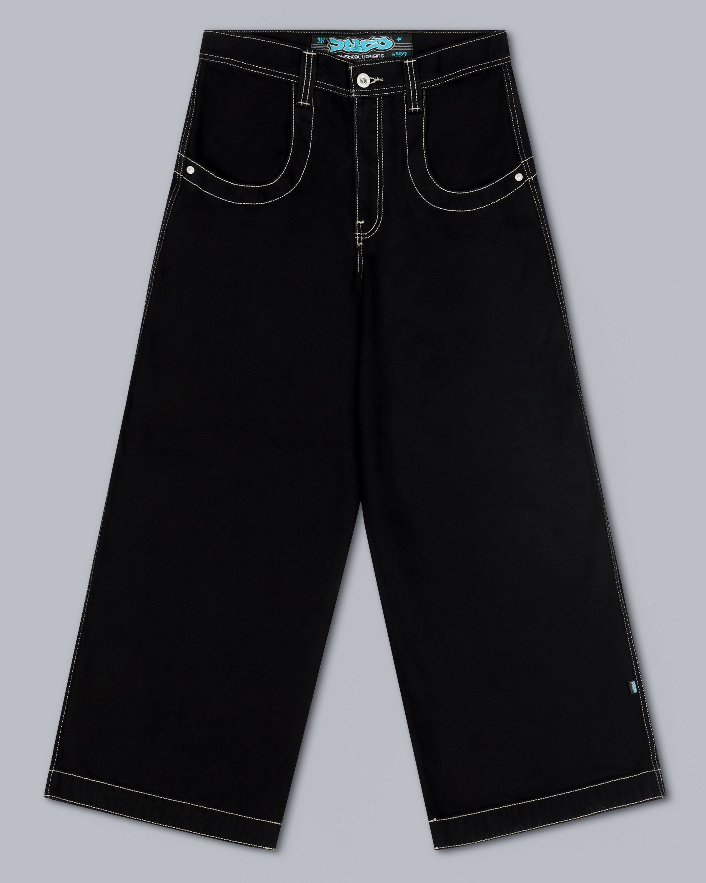FETICO LASER-CUT WIDE JEANS ブラック