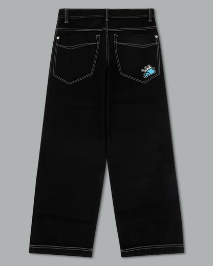 W1179 Easy Wide Pipes. 23". Jet Black.