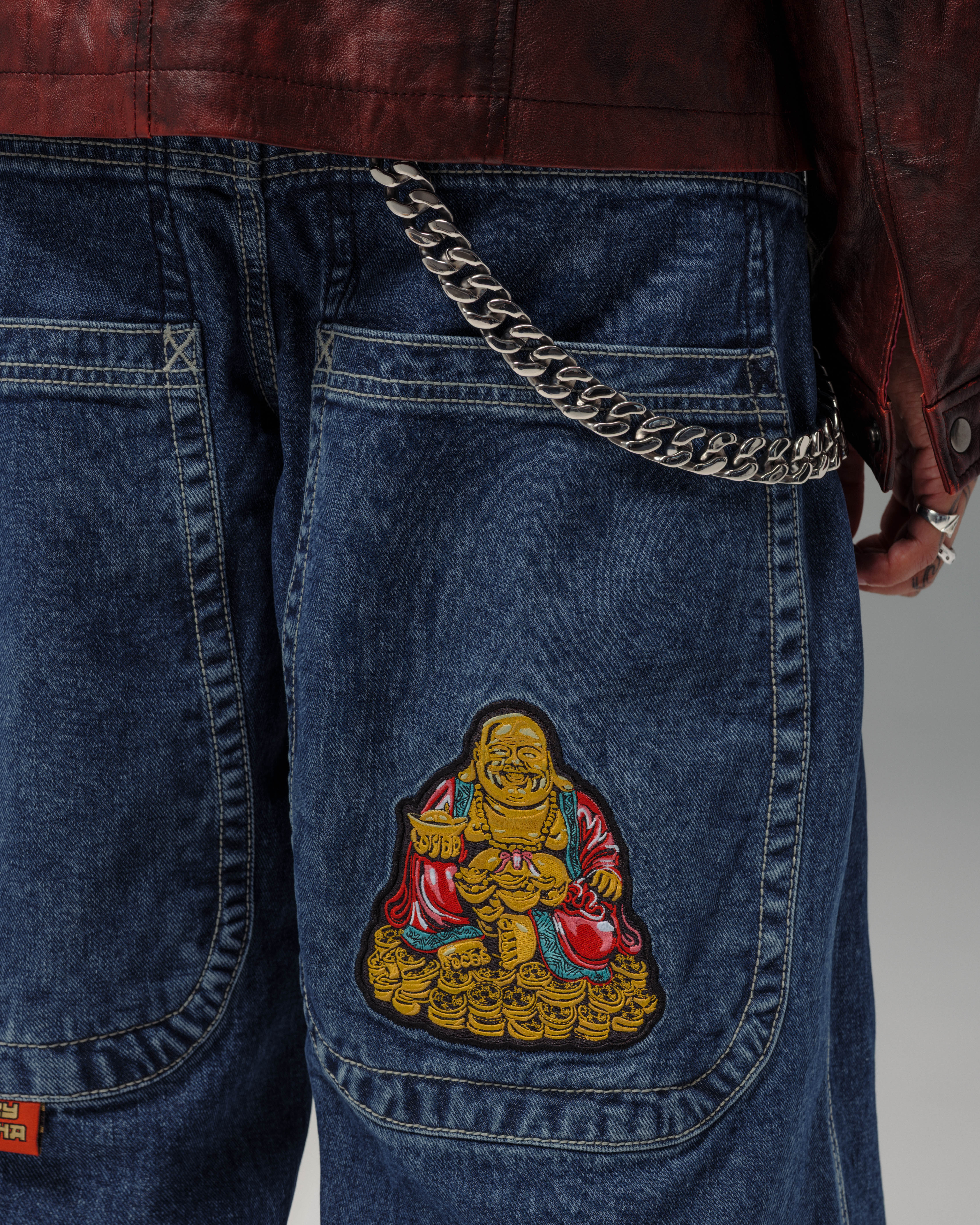 J*5様 JNCO JEANS 刺繍デニムパンツ オークション形式 ビンテージ90's○JNCOドラゴン刺繍入りデニム実寸W78cm○241105j2-m-pnt