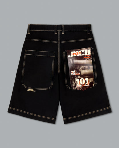 101 Twin Cannon Shorts. 14". Black/Gold J.