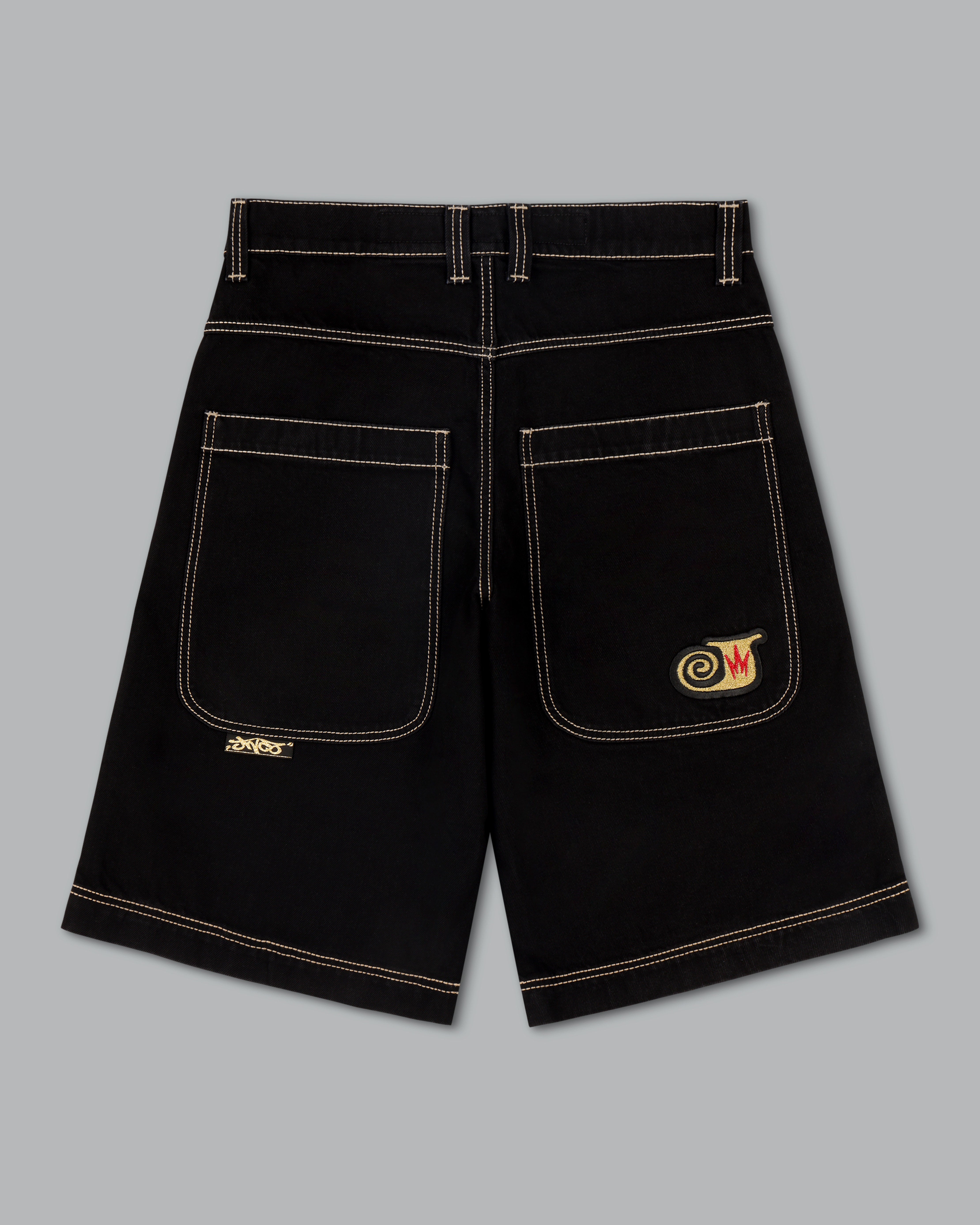 W101 Twin Cannon Shorts. 14". Black/Gold J.