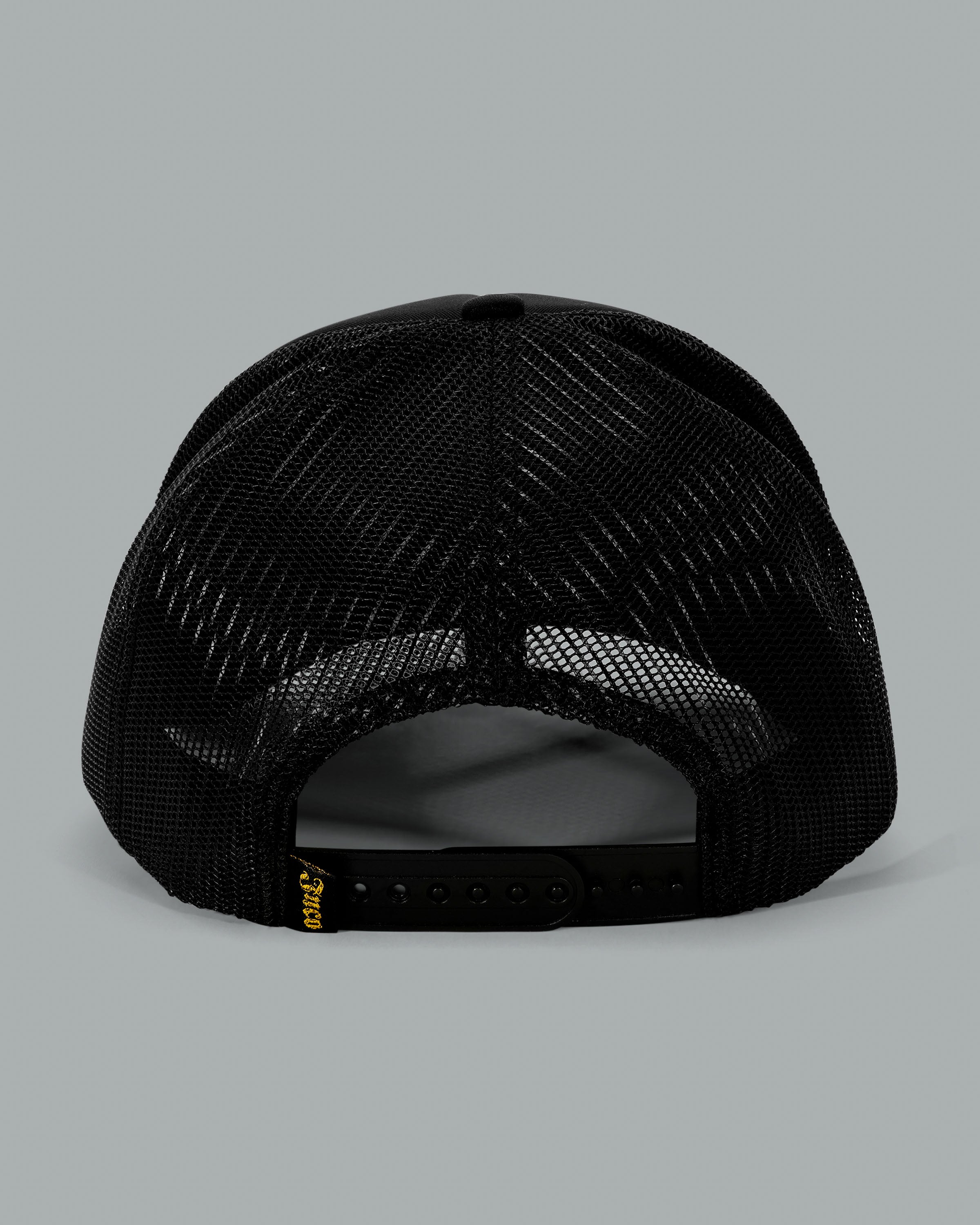 Tribal Trucker Hat. Black/ Gold.