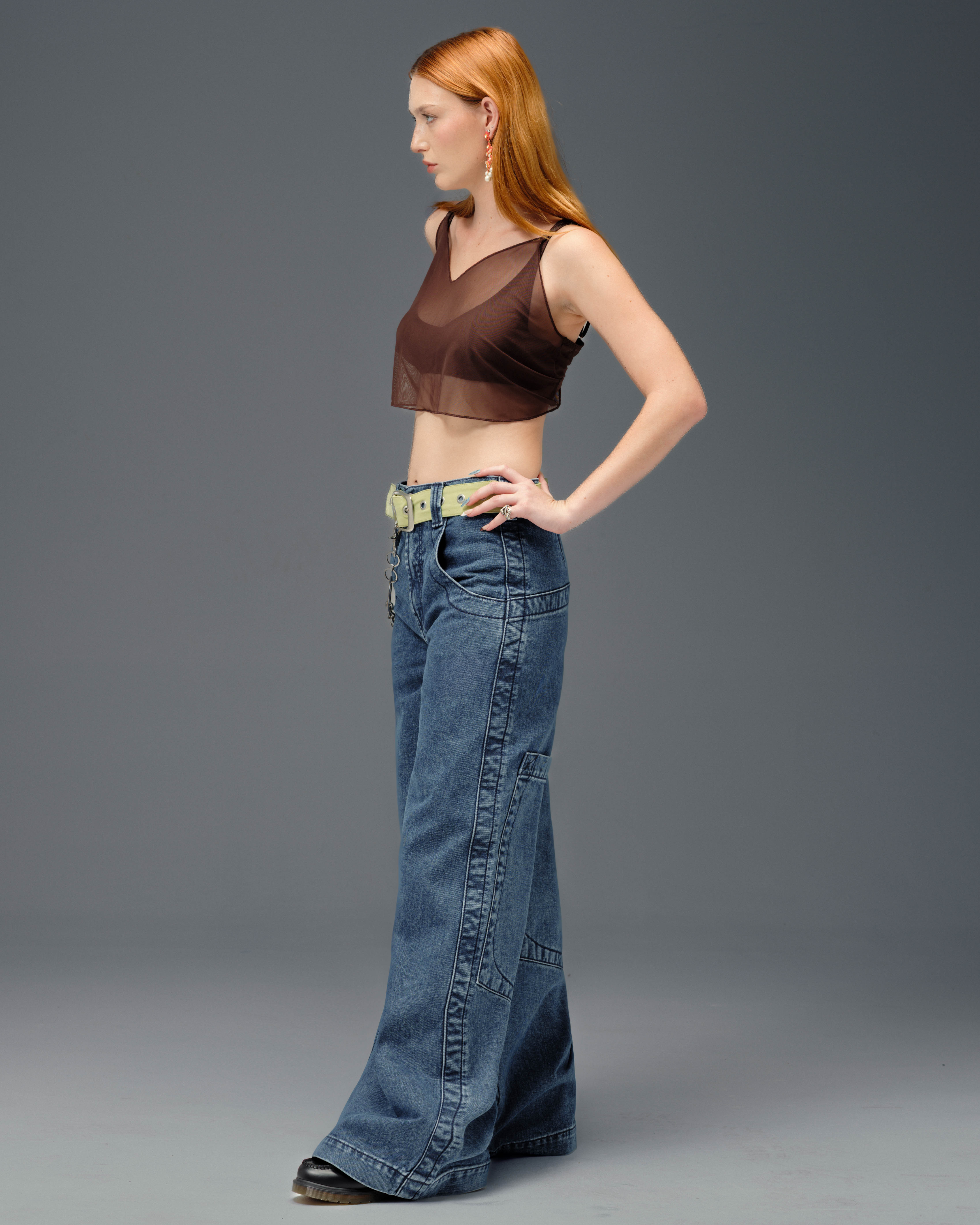 The Camilla Jeans. 27” Wide Leg. Dark Stone. – JNCO Los Angeles