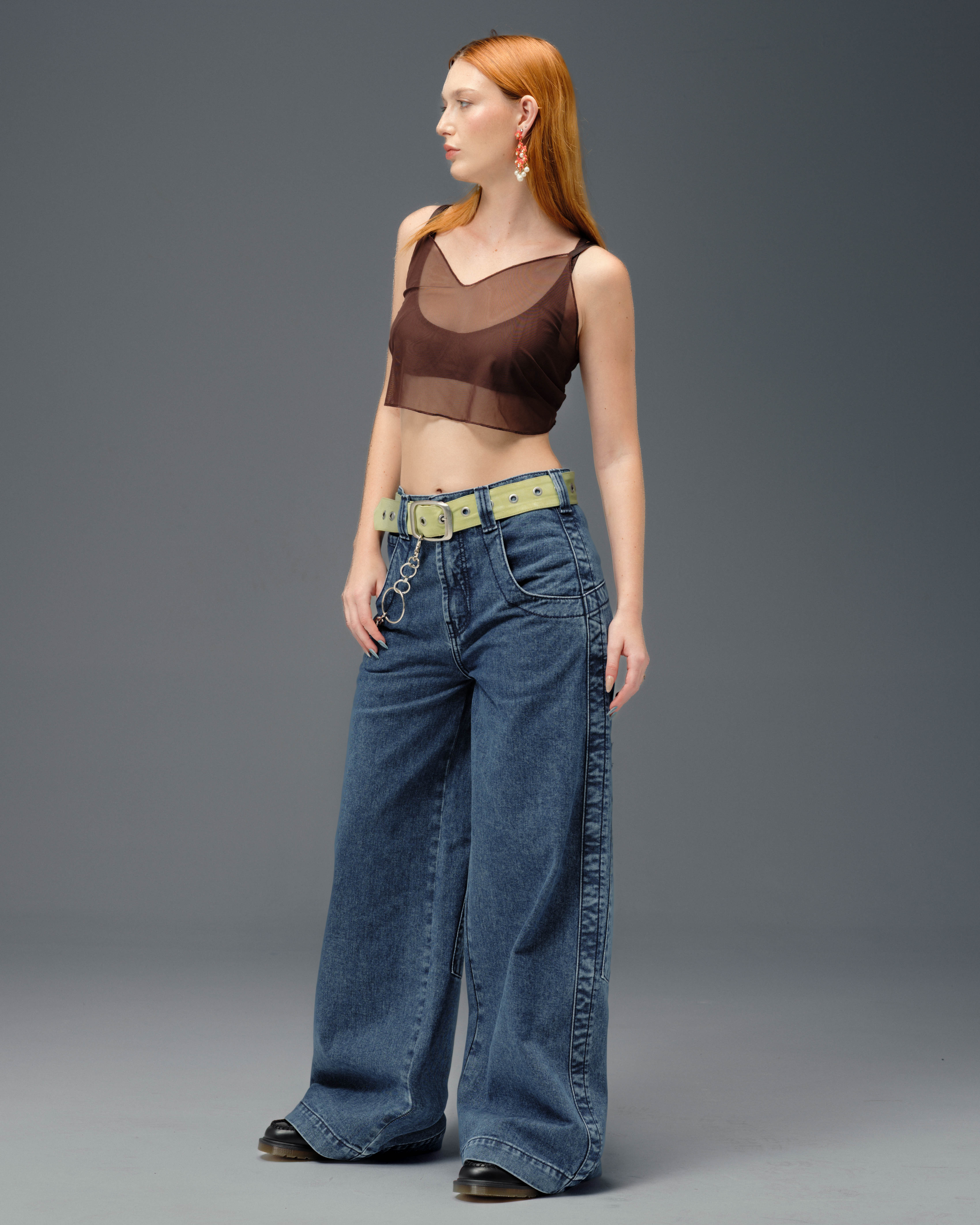 The Camilla Jeans. 27” Wide Leg. Dark Stone. – JNCO Los Angeles