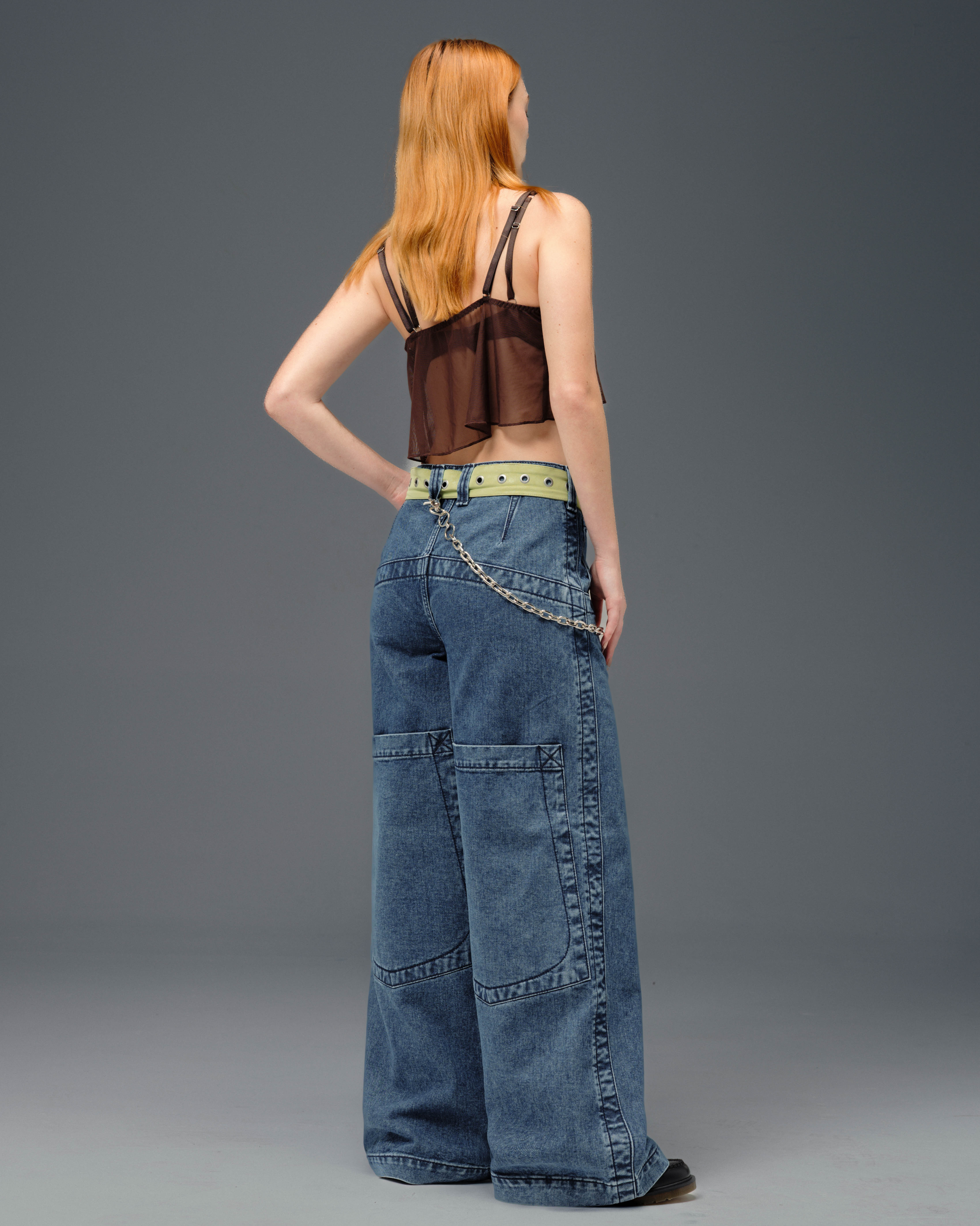 The Camilla Jeans. 27” Wide Leg. Dark Stone. – JNCO Los Angeles