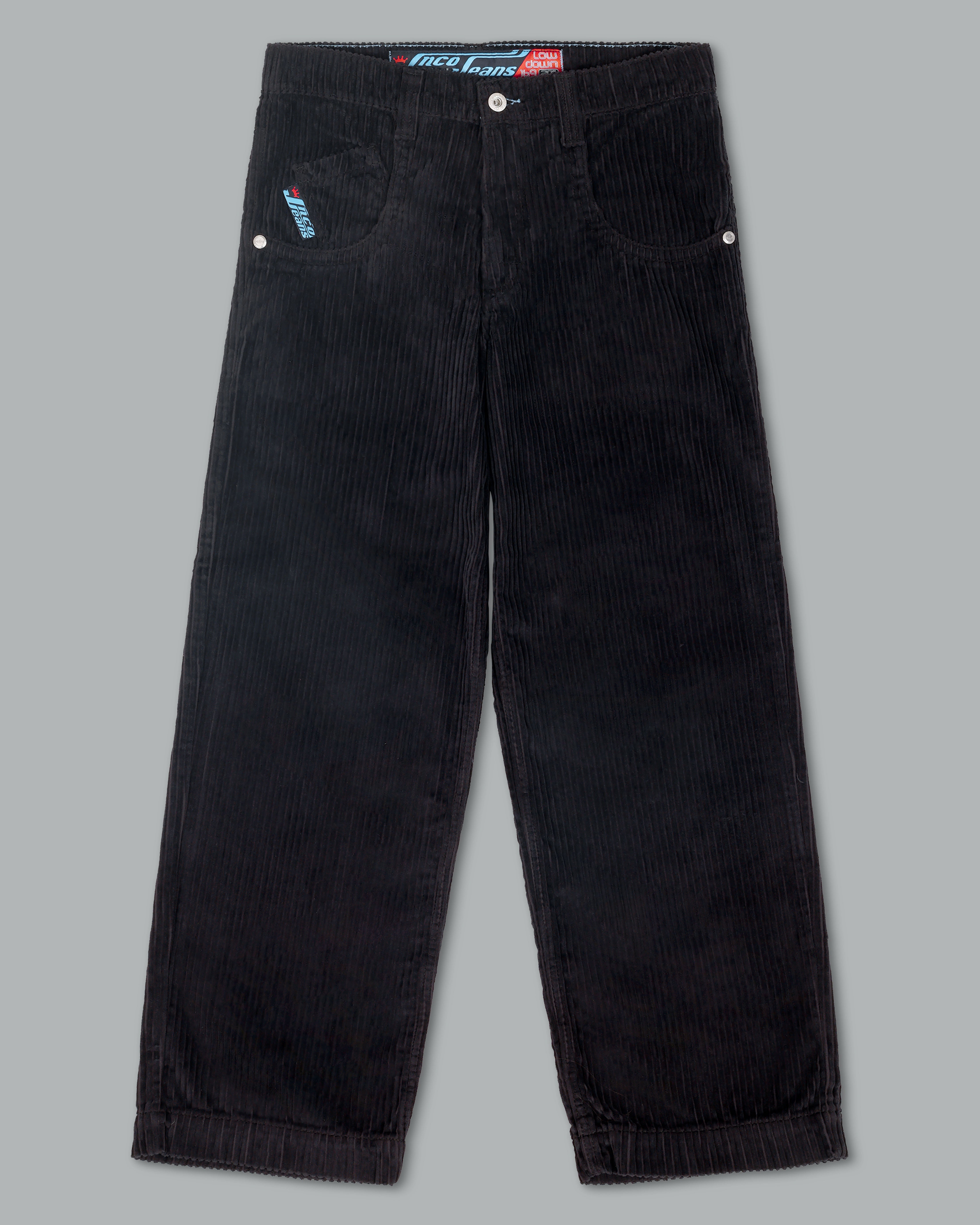 169 Low Down. 20". 4 Wale Corduroy. Black.