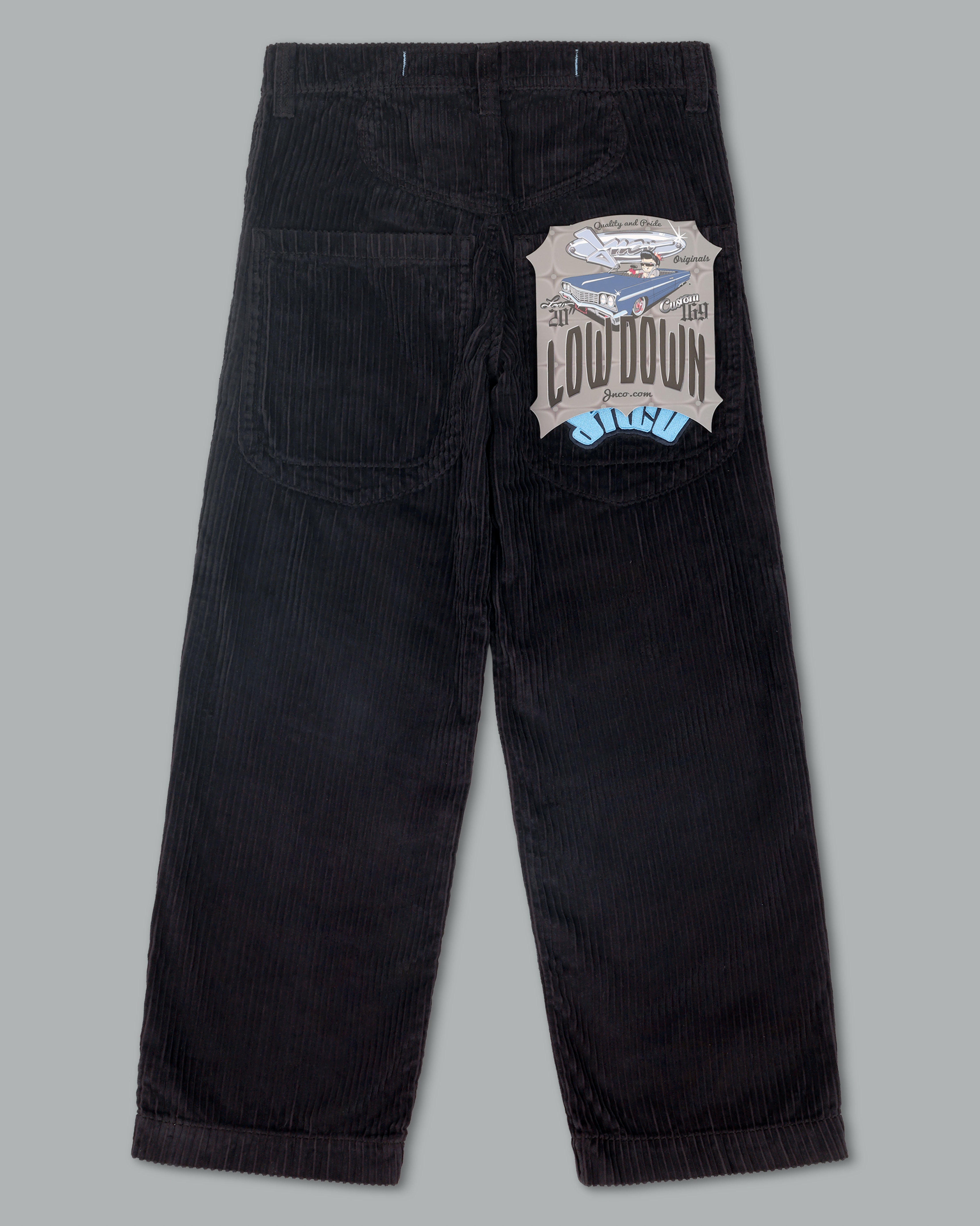 169 Low Down. 20". 4 Wale Corduroy. Black.
