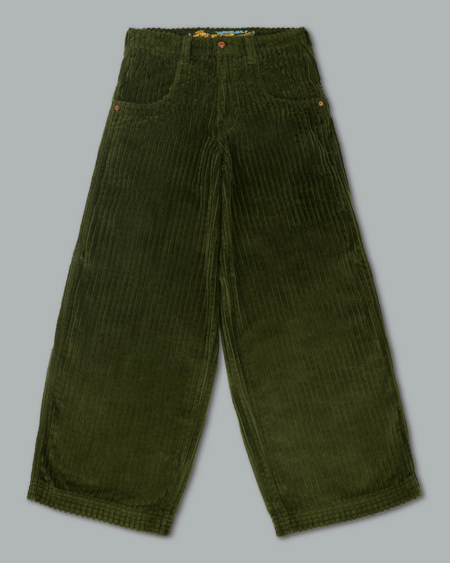 W Jester. 26". 2 Wale Corduroy. Moss.