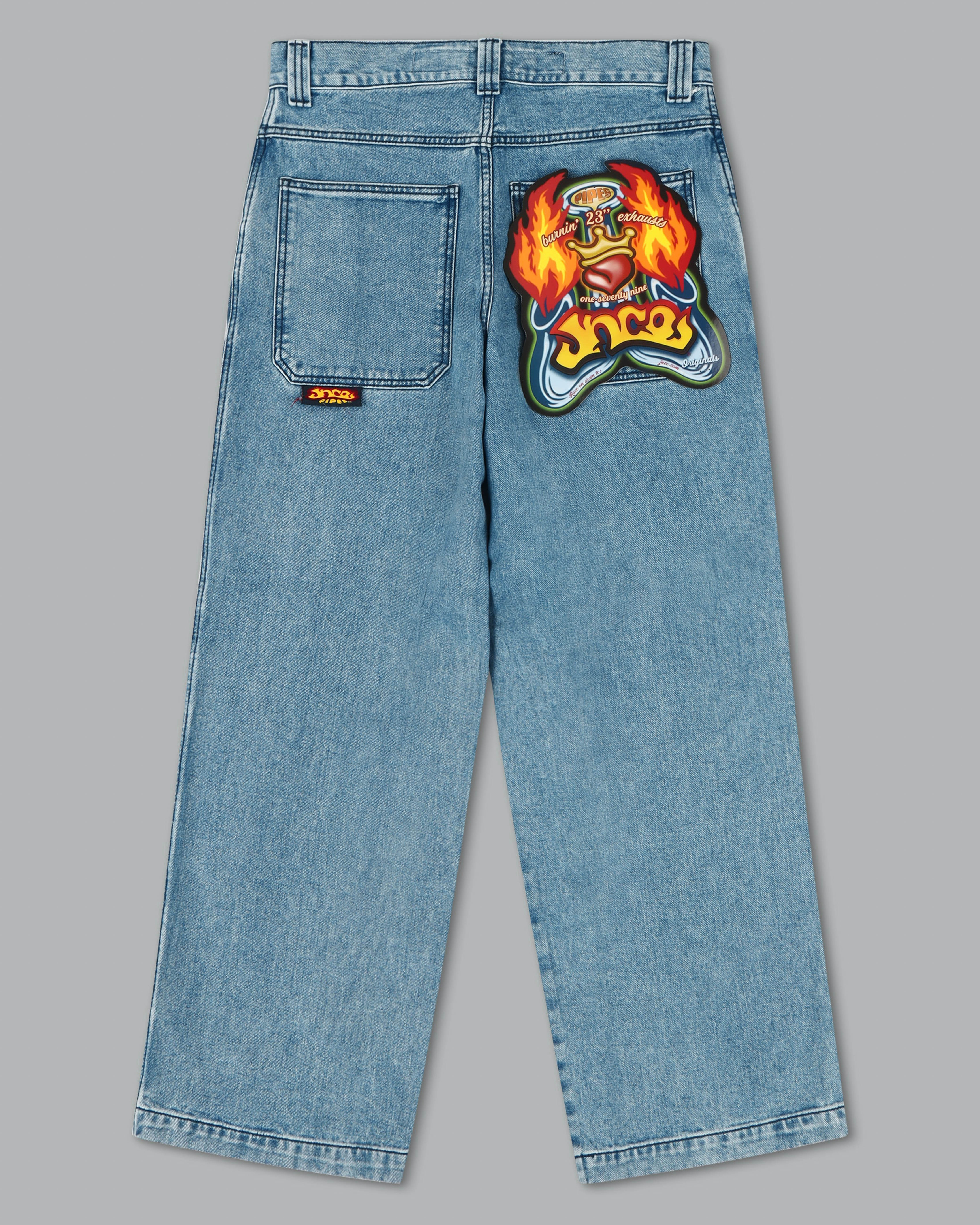 JNCO Jeans 179 デニム クロップドパンツ 刺繍入り 179 Pipes Jeans. 23