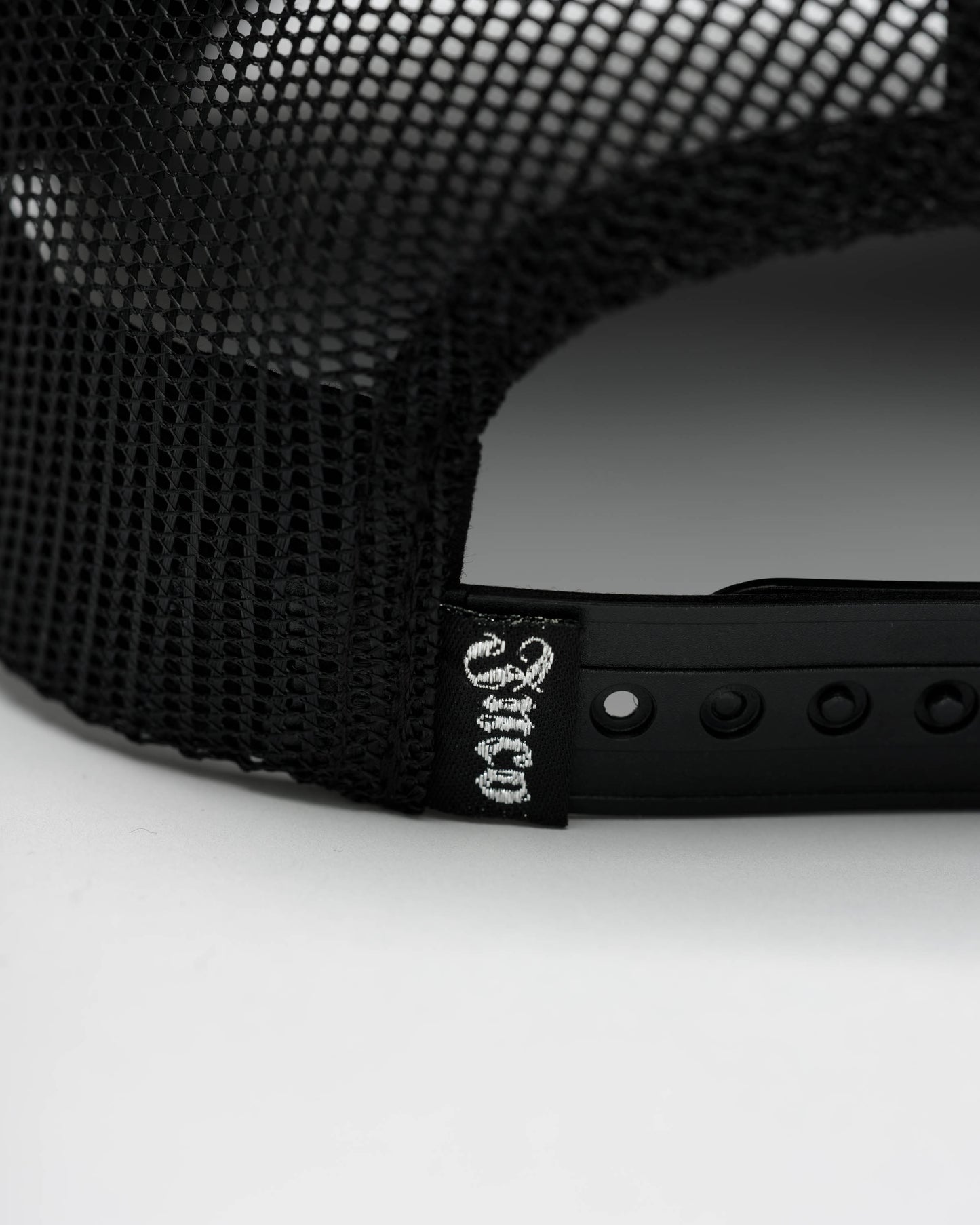 Tribal Trucker Hat. Black/ Silver.