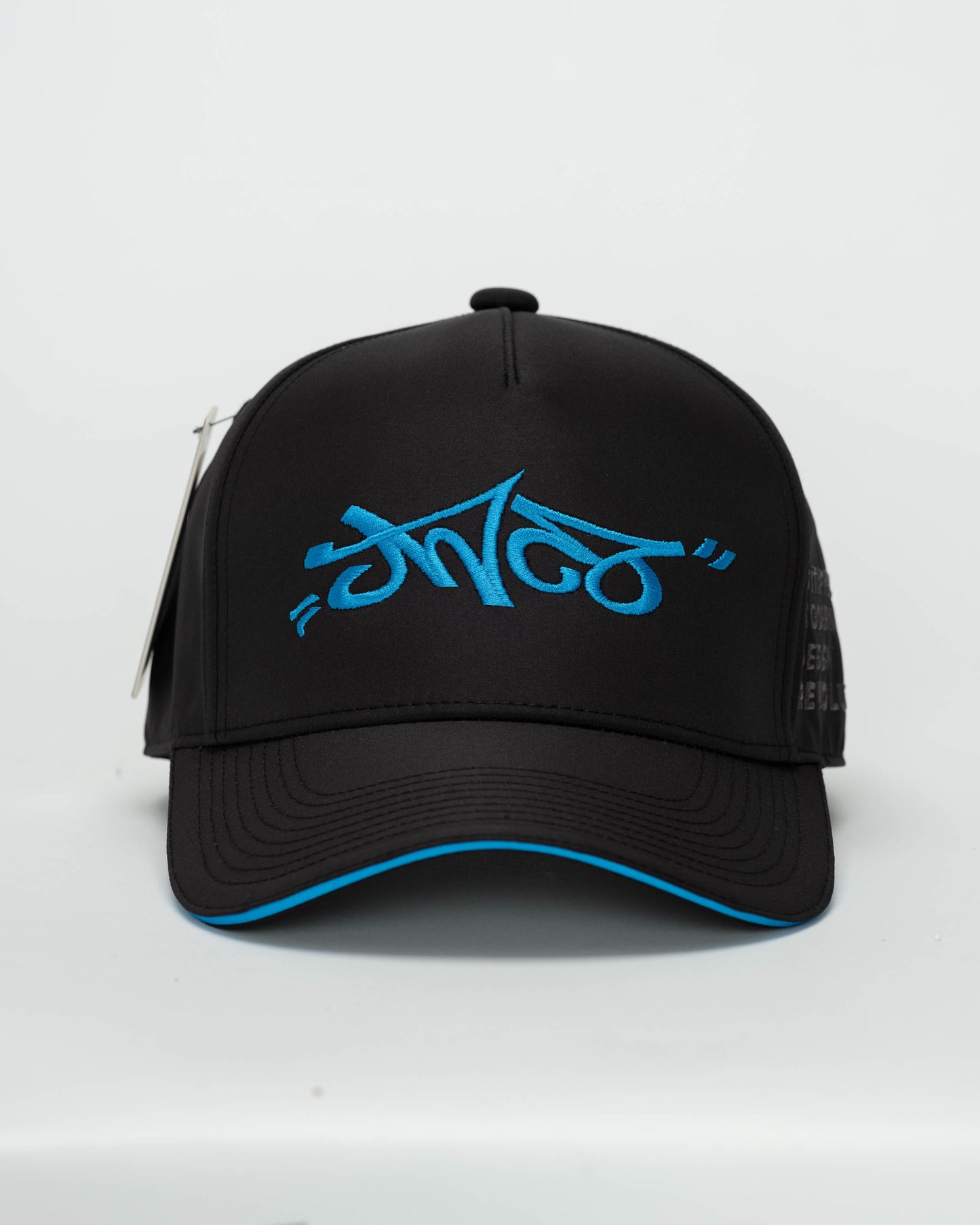 Graffiti Logo Hat. Cyan.