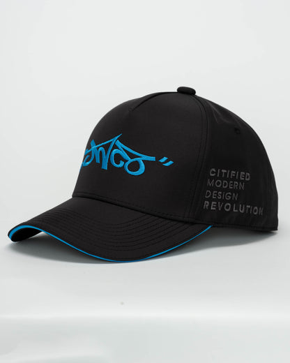 Graffiti Logo Hat. Cyan.