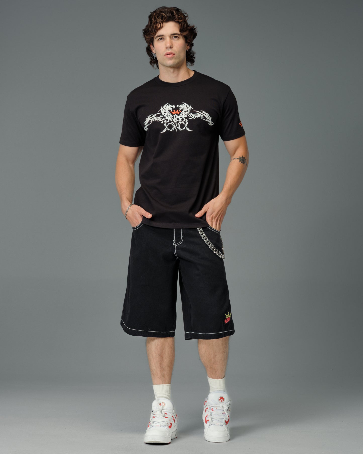 179 Pipes Shorts. 14" Inseam. Jet Black.