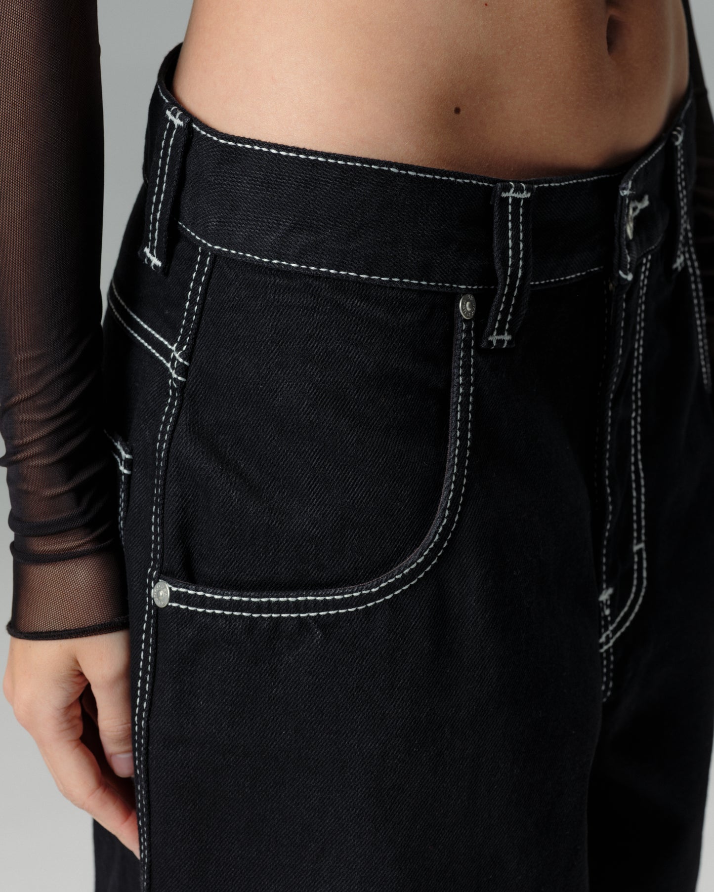 W179 Pipes Shorts. 14" Inseam. Jet Black.