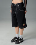 W179 Pipes Shorts. 14" Inseam. Jet Black.