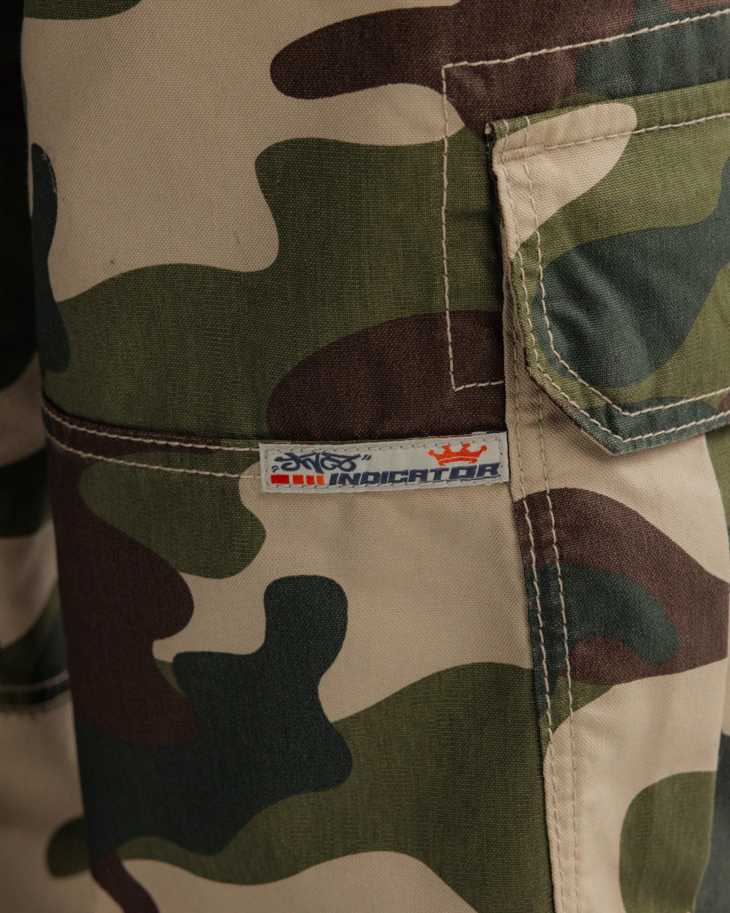 W Indicator Cargo Pants. 22". Swamp Camo.