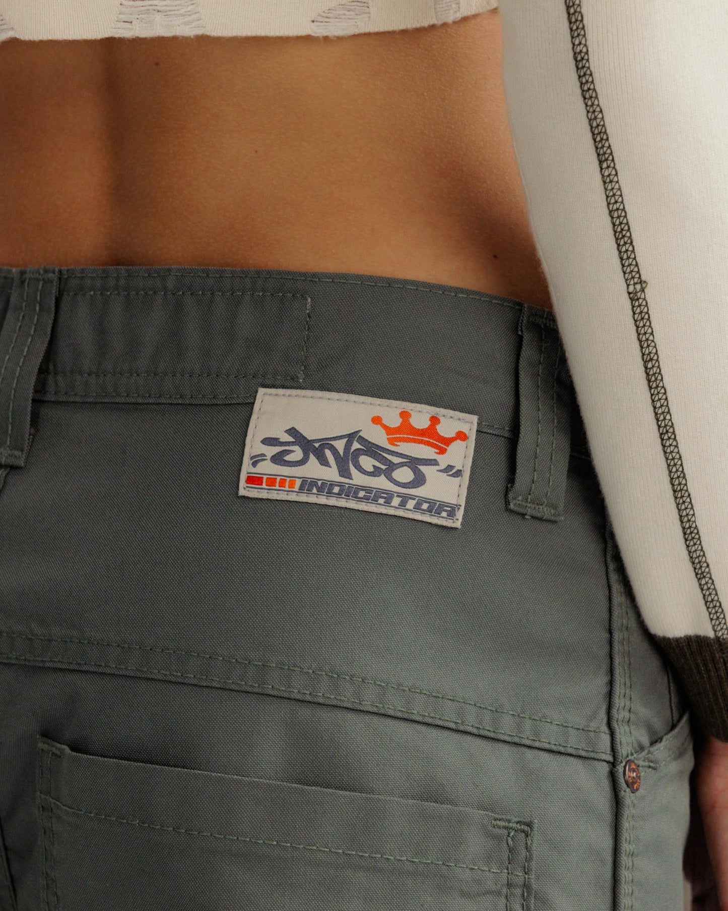 W Indicator Cargo Shorts. 14.5" Inseam. Olive.