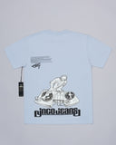 Turntable Tee. Powder Blue.