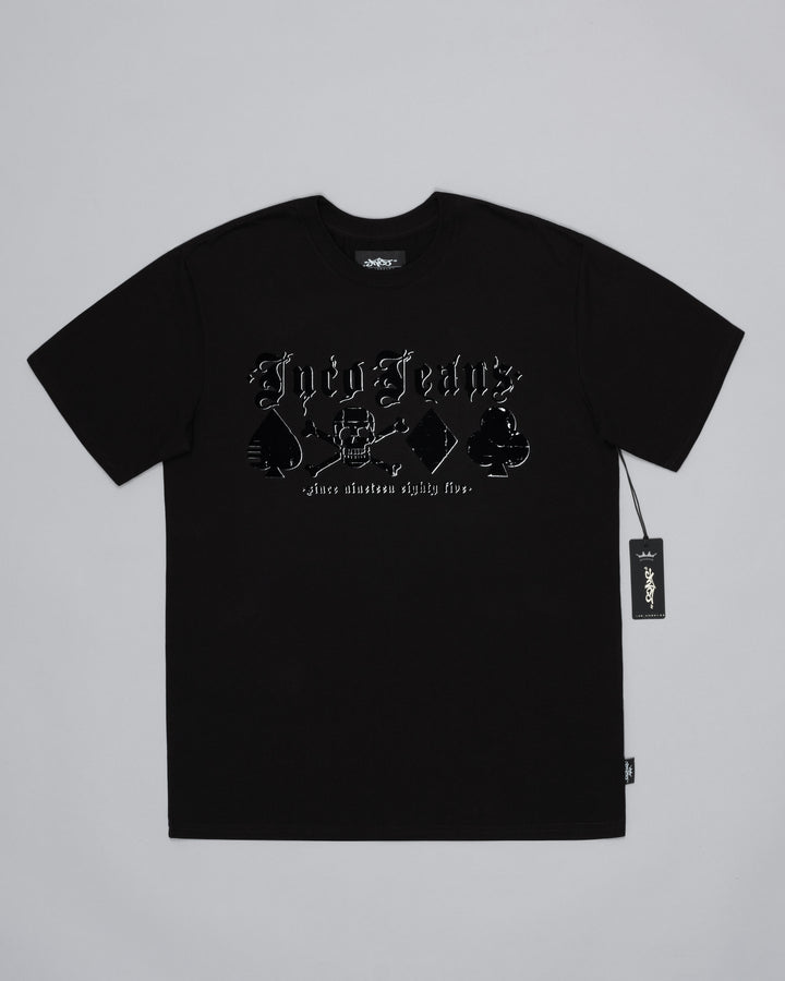 Skull Cards Tee. Black.