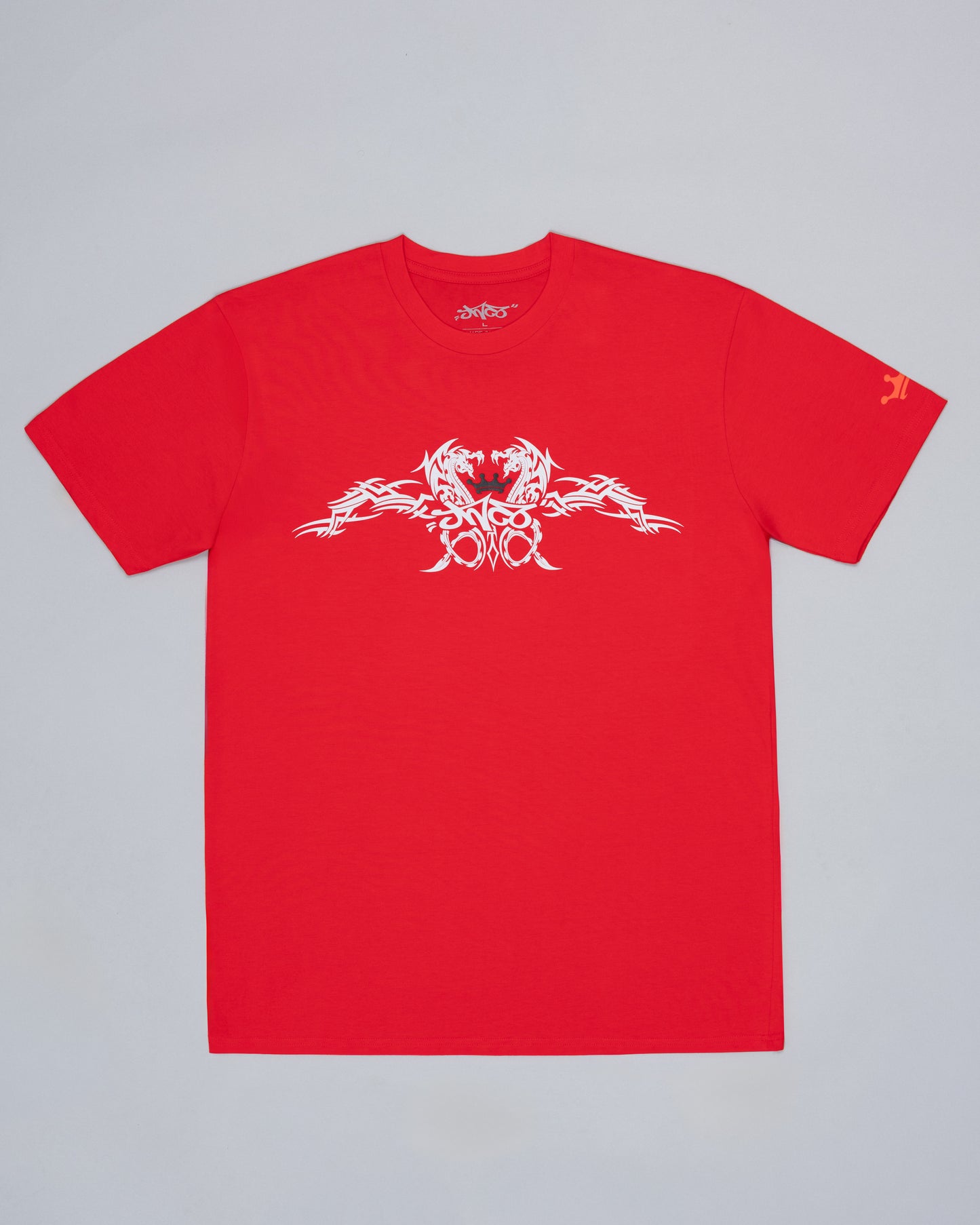 Tribal Dragon Tee. Red.