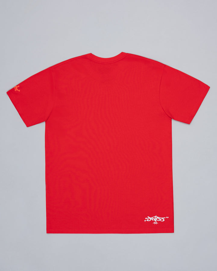 Tribal Dragon Tee. Red.