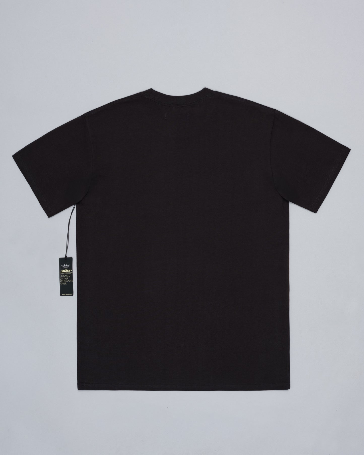 Reversed Crown Tee. Coal/ Lavender.