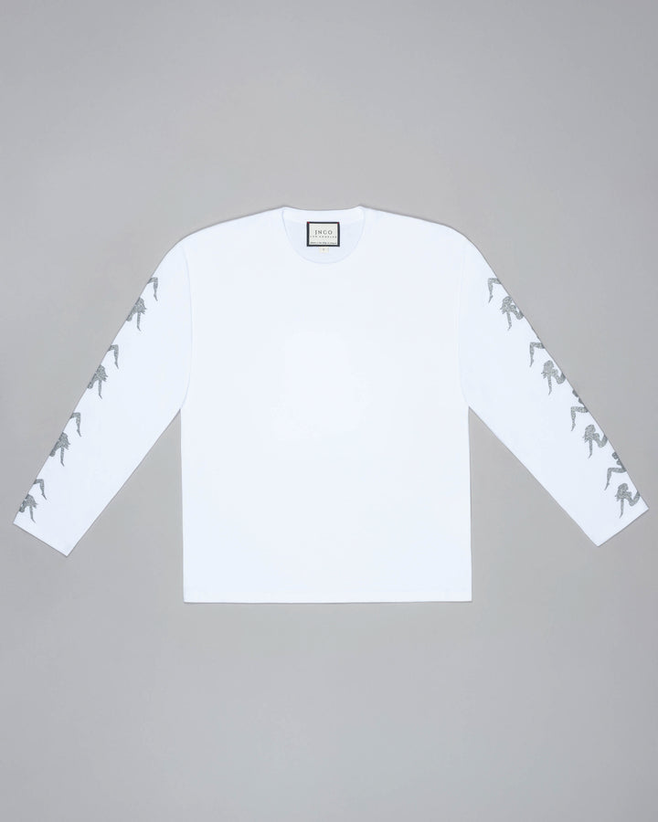 Big Rig Long Sleeve Tee. Optical White.