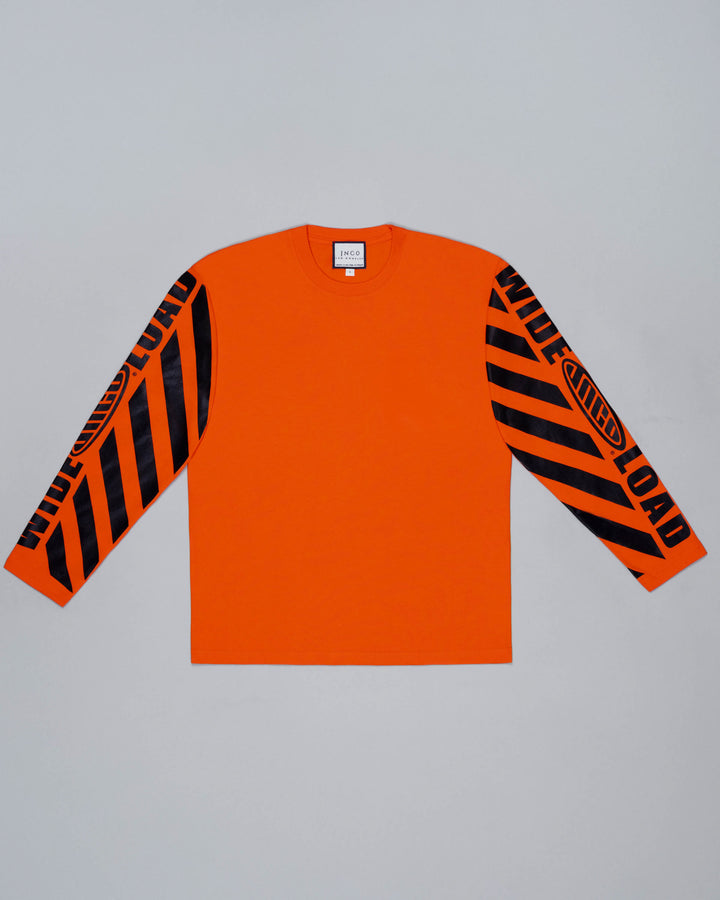 Wide Load Long Sleeve Tee. Orange.