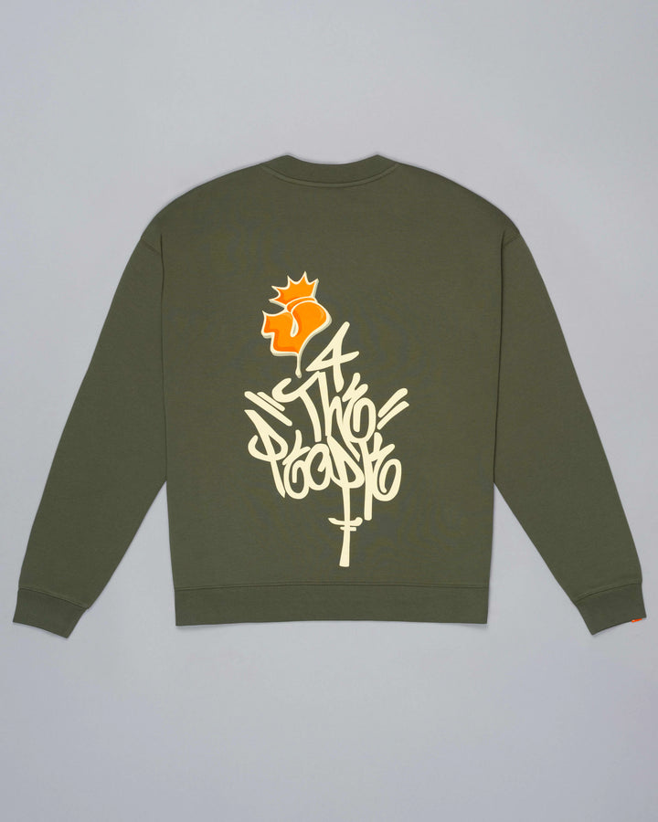 "4 The People" Crewneck. Cypress.