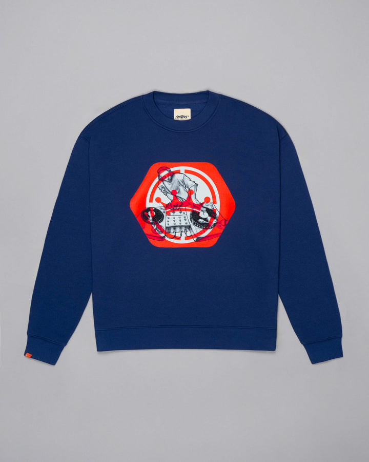 Spindle Crewneck. Cobalt.
