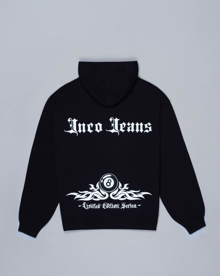 8 Ball Hoodie. Black.