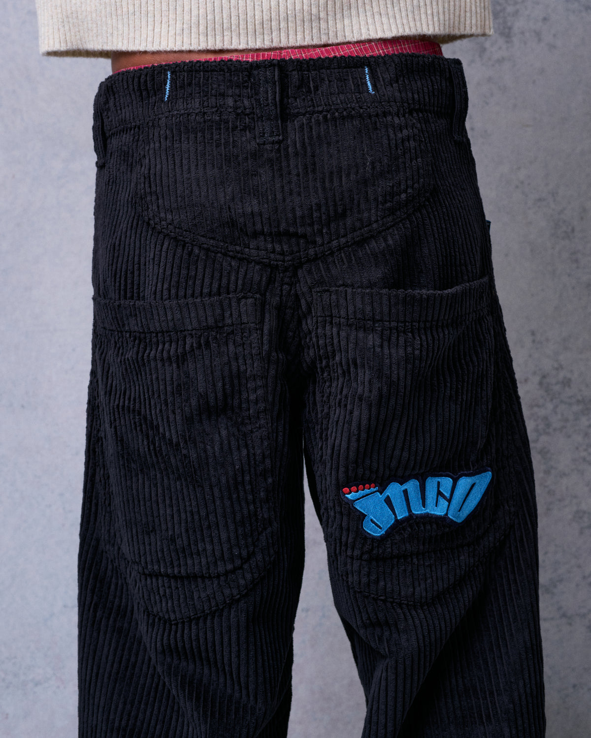 169 Low Down. 20". 4 Wale Corduroy. Black.